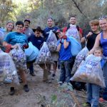 Fountain Hills Charter School students joined with OdySea Aquarium's Conservation Committee and employees to clean up the Salt River.